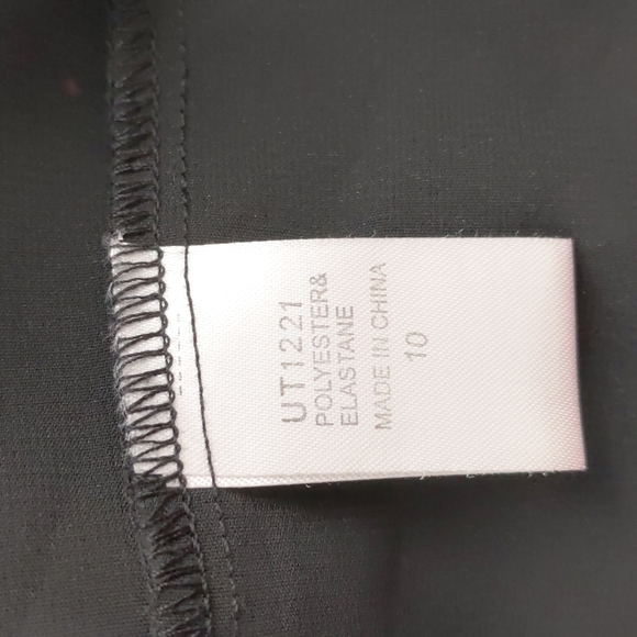 Staple Women's Top Size 10 Black Sheer Cape Tunic Round Neck Kimono Sleeves - Picture 12 of 13